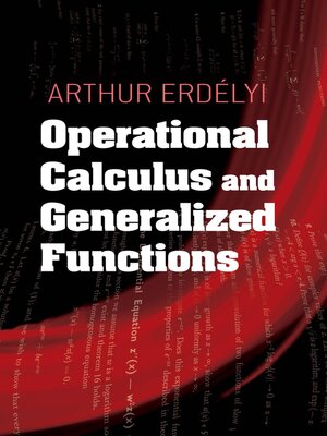 cover image of Operational Calculus and Generalized Functions